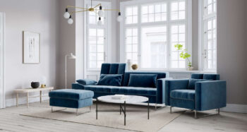 Brühl Sofa Embrace Stoff blau