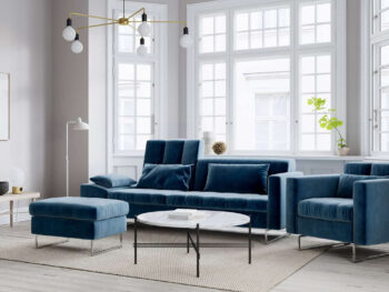 Brühl Sofa Embrace Stoff blau